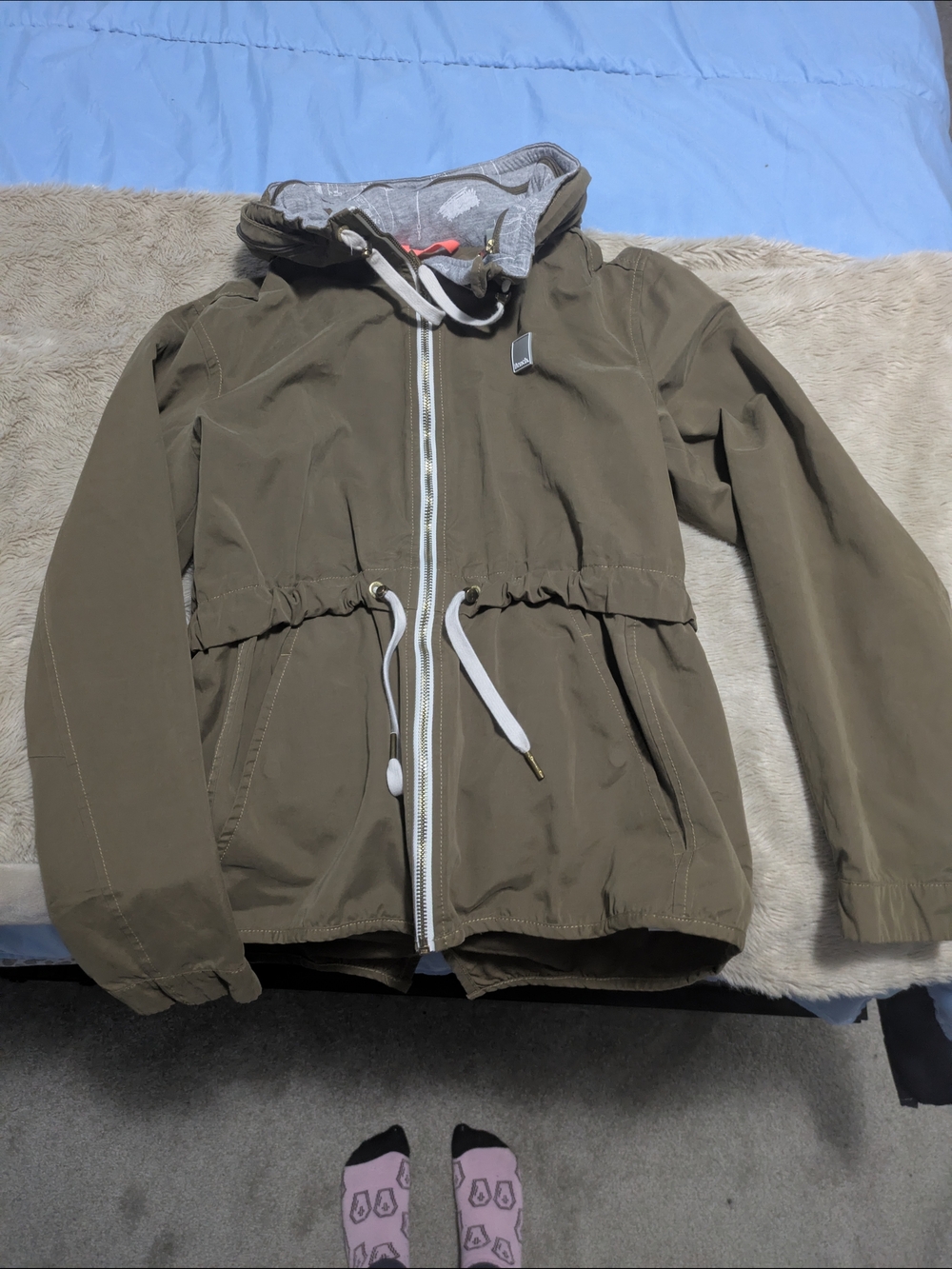 Bench Olive Green Drawstring Hooded Jacket
